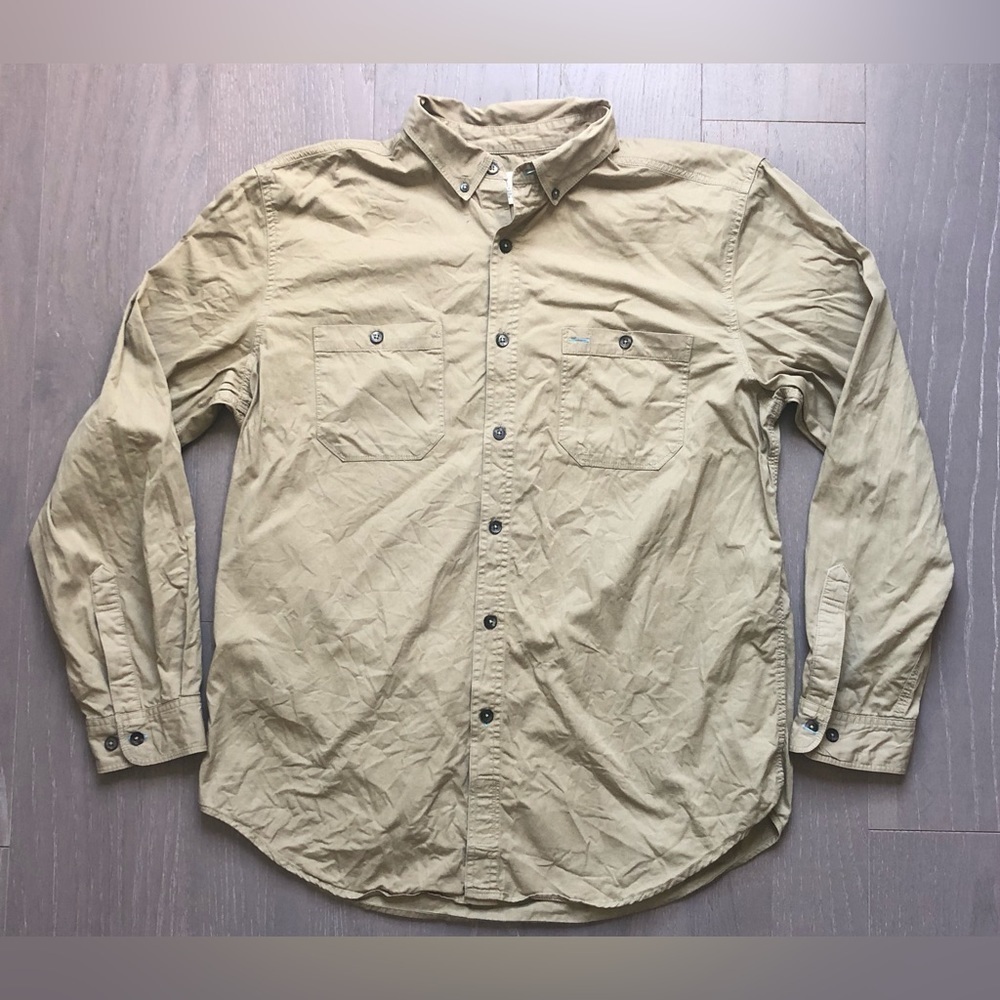 The Territory Ahead Tan Casual Button Down Shirt
